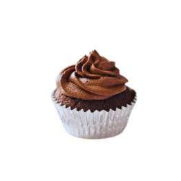 Chocolate Flavor Cup Cake With Cream (12Pcs)
